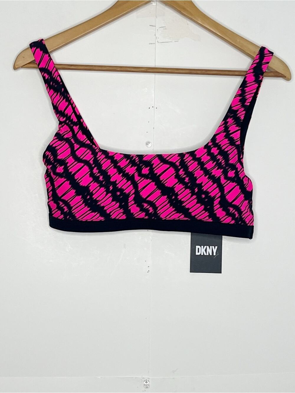 DKNY Womens Printed Bikini Top Size Medium